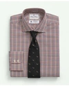 Brooks Brothers X Thomas Mason Cotton Twill Londoner Collar, Checked Dress Shirt In Ivory