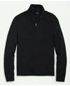 Brooks Brothers Big & Tall Ultimate Merino Wool Half-zip Sweater In Black