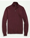 Brooks Brothers Big & Tall Fine Merino Wool Half-zip Sweater | Burgundy | Size 3x