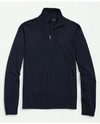Brooks Brothers Big & Tall Ultimate Merino Wool Half-zip Sweater In Navy