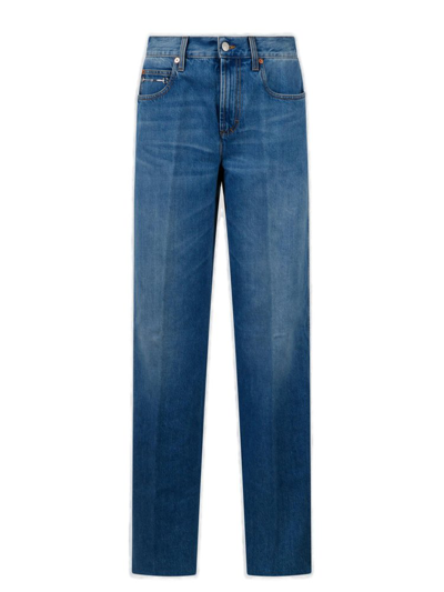 Gucci Washed Denim Jeans In Blue