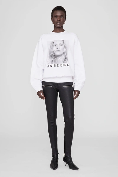 ANINE BING ANINE BING RAMONA SWEATSHIRT KATE MOSS IN WHITE