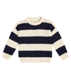 The New Society Tirso Striped Wool-blend Sweater In Beige