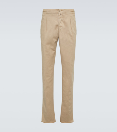 Kiton Straight Pants In Beige