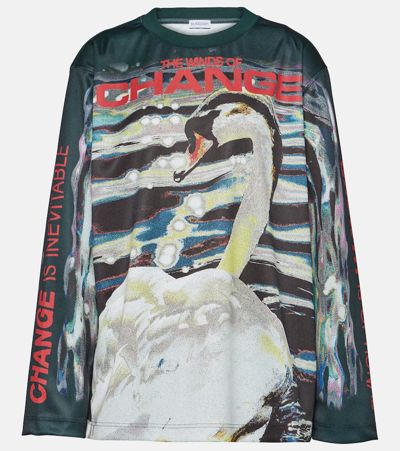 Burberry Printed Jersey Top In Multicolor
