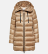 Moncler Suyen Down Quilted Nylon Hooded Parka In Beige