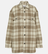 AMI ALEXANDRE MATTIUSSI CHECKED WOOL OVERSHIRT