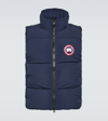 Canada Goose Mens Atlantic Navy Lawrence Quilted Shell-down Vest In Blue