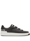 Balmain B-court Leather Sneakers In Nero