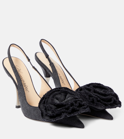 Blumarine 55mm Jeanne Leather Slingbacks In Black