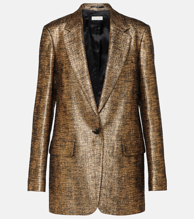 Dries Van Noten Blanchet One-button Metallic Blazer