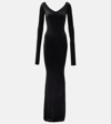 Rick Owens Slip Jersey Maxi Dress In Black
