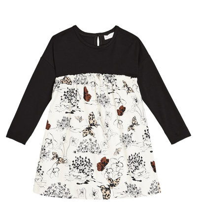 Monnalisa Kids' Printed Jersey Dress In White