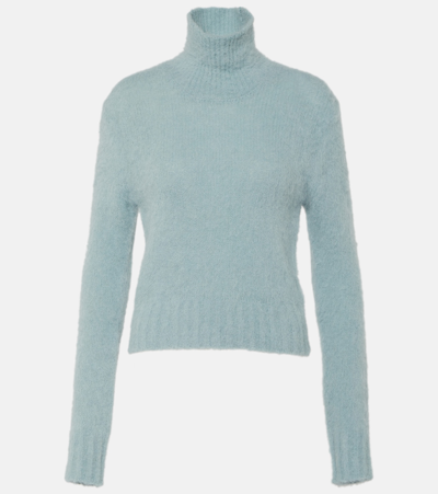 Ami Alexandre Mattiussi Wool-blend Turtleneck Sweater In Blue