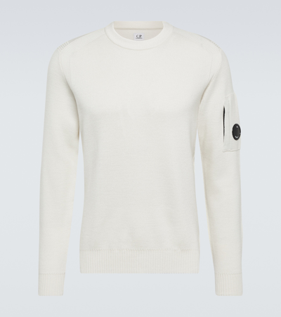 C.p. Company Wool-blend Jumper In White