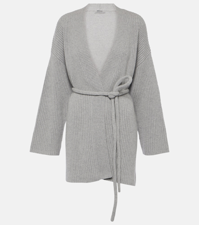 Joseph Cashmere Wrap Cardigan In Grey