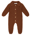 THE NEW SOCIETY BABY RIBBED-KNIT WOOL-BLEND ONESIE
