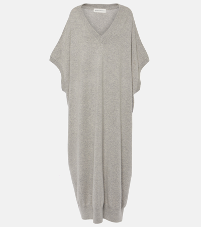 Extreme Cashmere N°306 Earl Cashmere-blend Maxi Dress In Grey