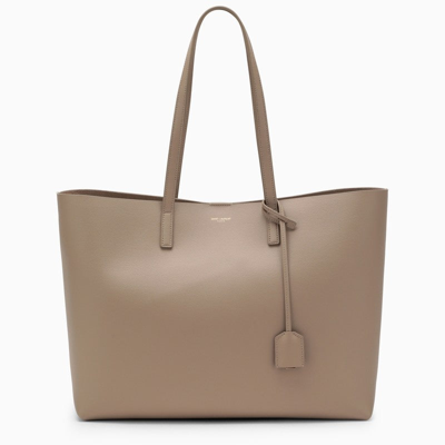 Saint Laurent Beige Large Shopping E\/w Tote Bag In Brown