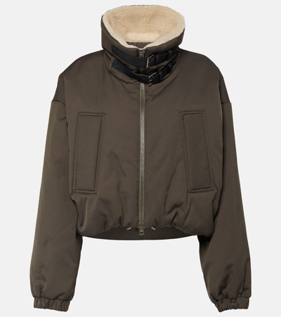 Tod's Cropped Bomber Jacket In Green