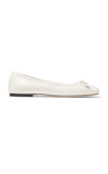 Jimmy Choo Elme Embellished Leather Ballet Flats In Beige