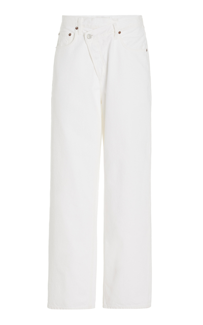Agolde Criss Cross Jeans In Milkshake White