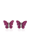 PIRANESI 18K WHITE GOLD RUBY & DIAMOND EARRINGS