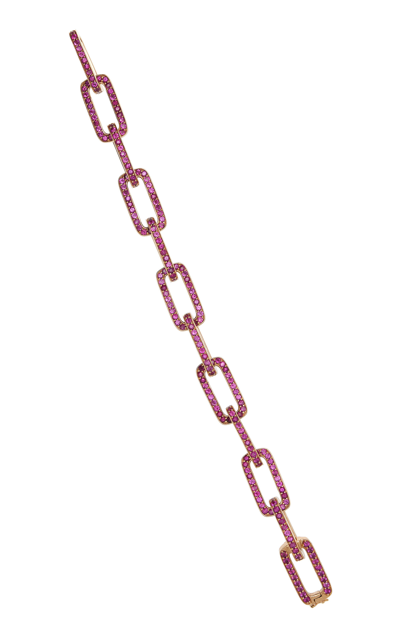 Piranesi 18k Rose Gold Pink Sapphire Bracelet