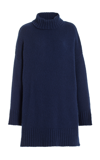 Favorite Daughter The St. James Wool & Cashmere Blend Turtleneck Sweater Dress In Navy