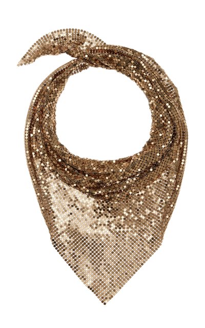 Paco Rabanne Chainmail Scarf Necklace In Gold