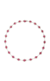 PIRANESI 18K WHITE & YELLOW GOLD RUBY; DIAMOND NECKLACE