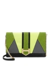 MILLY Whitney Patchwork Leather Clutch,0400094788850