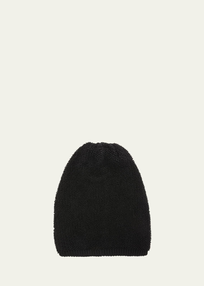 Inverni Bouclé Knit Beanie In 9000 Black