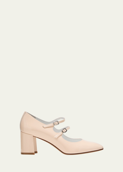 Carel Alice Patent Mary Jane Duo Pumps In 23 Nude