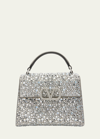 Valentino Vsling Mini Rhinestone Top-handle Bag In Crystal