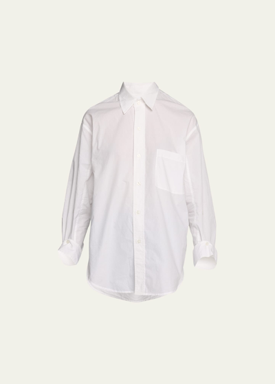 Citizens Of Humanity Kayla Button-front High-low Shirt In Optic White