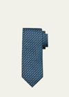 Charvet Men's Micro-geometric Silk Tie In 2 Blue