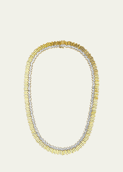 Suzanne Kalan 18k Yellow Gold Baguette Diamond Necklace In Yg