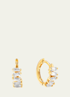 Suzanne Kalan 12mm Huggie Earrings In 18k Yellow Gold And Diamonds In Yg
