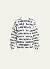 Balenciaga Logo-monogrammed Wool-blend Jumper In Blanc/noir