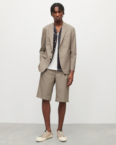 Allsaints Capulet Wide Shorts In Beige