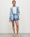 Allsaints Aleida Rafaela Paisley Print Blazer In Blue/white