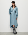 Allsaints Estelle Long Sleeve Asymmetric Hem Dress