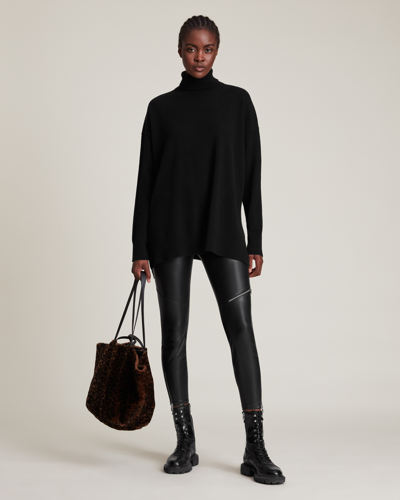 Allsaints Gala Cashmere Sweater In Black