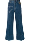 STELLA MCCARTNEY STUD DETAIL CROPPED FLARE JEANS,424861SLH2312170539