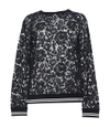 VALENTINO Black & White Lace Sweatshirt,VAL36P3H