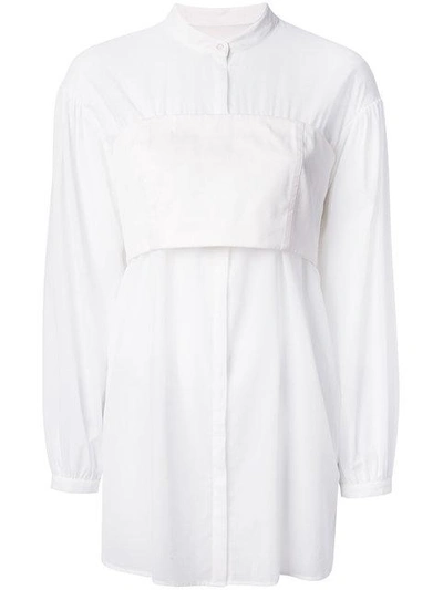 3.1 Phillip Lim / フィリップ リム Layered Twill And Cotton-voile Blouse In White
