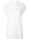 RICK OWENS RICK OWENS ASYMMETRIC T-SHIRT - WHITE,RP17F7224JSG12171537