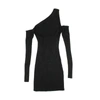 AMIRI WOMEN'S BLACK KNIT OFF SHOULDER DRESS