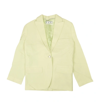 Off-white Green Cady Fluid Tomboy Jacket In Yellow